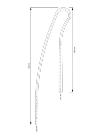 SACUDIDOR NEGRO PARA OLIVO (LARGO 1325 MM) ADAPTABLE A VENDIMIADORAS GREGOIRE