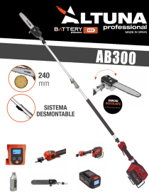 MOTOSIERRA PÉRTIGA A BATERÍA ALTUNA AB300 (240MM)