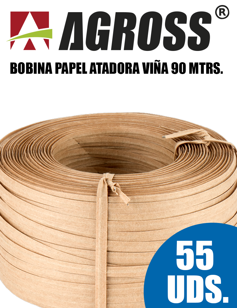 CAJA CINTA PAPEL ATADORA VIÑA (BOBINA DE 90MTRS.) (55uds.)