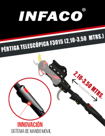 PÉRTIGA TELESCÓPICA ELECTROCOUP F3015 (2,10-3,50 MTRS.)