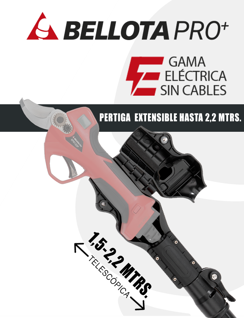 TIJERA ELÉCTRICA BELLOTA EPR1322BP (32mm.) 2 BATERÍAS. - Repuestos