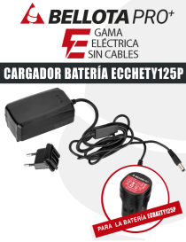 CARGADOR DE 2 VÍAS PARA BATERÍA DE ATADORA BELLOTA