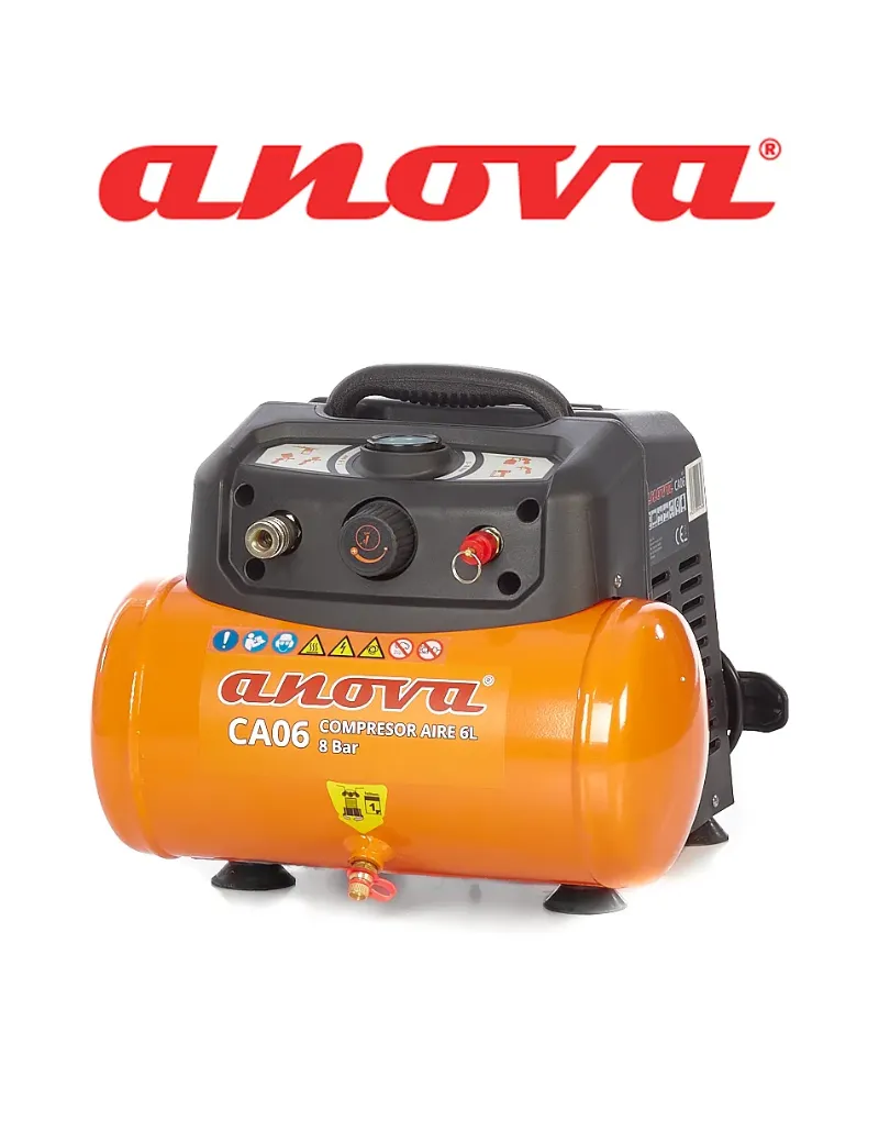 COMPRESOR AIRE ANOVA (1,5HP, 8BAR, 24 LTRS)