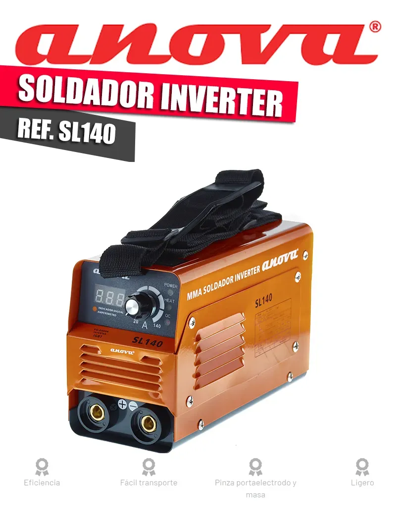 SOLDADOR INVERTER ANOVA 140A - IVA INCLUIDO