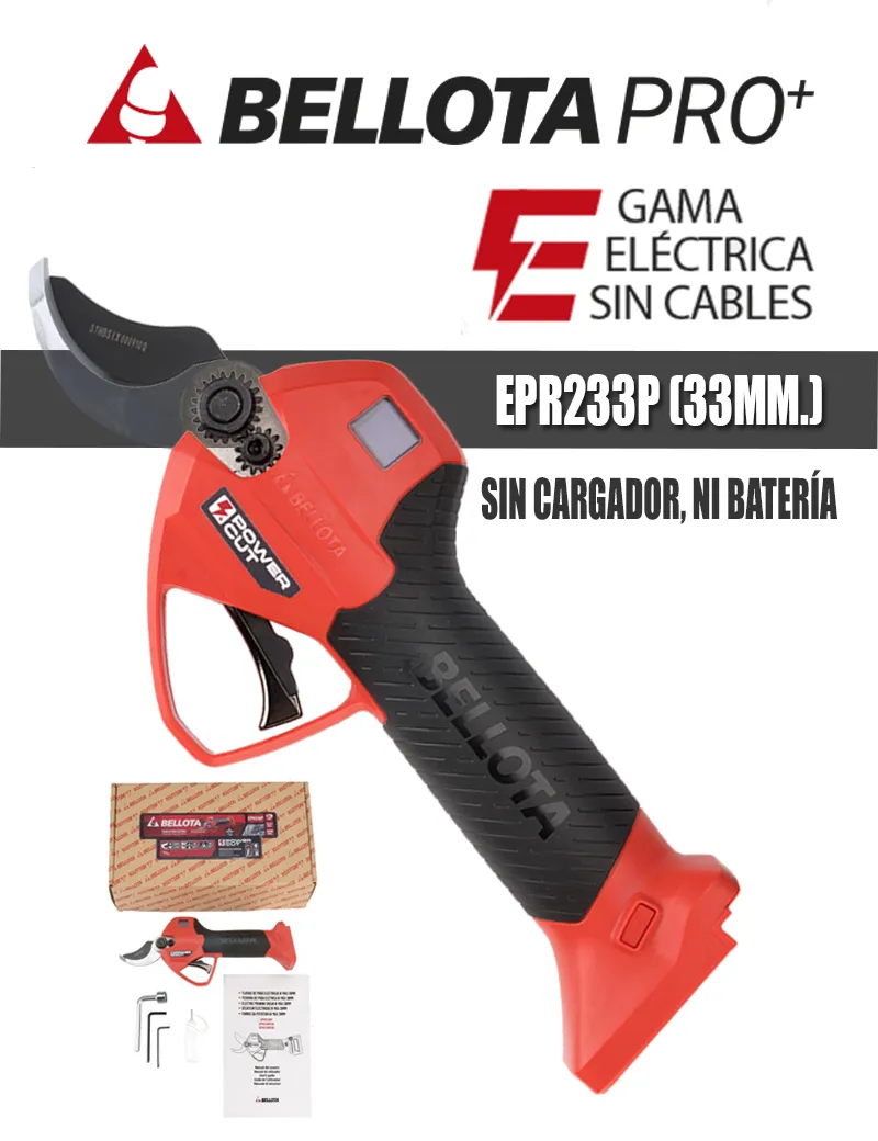 TIJERA ELÉCTRICA BELLOTA EPR233P (33MM) (SIN CARGADOR, NI BATERÍA).