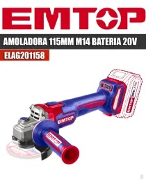 AMOLADORA EMTOP ELAG201158. AMOLADORA EMTOP ELAG201158.