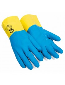 GUANTES LATEX AZUL/AMARILLO MOD. 9007