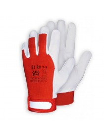 Guantes piel flor cabra gris. Modelo TB 81RV - I.V.A. Incluido