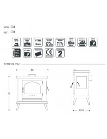 ESTUFA MODELO C3 HORNO