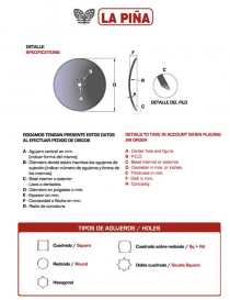 Disco de arado y grada. La Piña DISCO 26" X 8