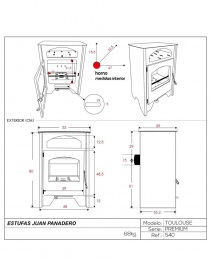 ESTUFA MODELO TOULOUSE (ESTUFA ECO 2023) - I.V.A Y PORTES INCLUIDOS.