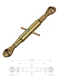 Tercer punto de 600 mm dorado cat 2-2.