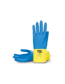 GUANTES LATEX AZUL/AMARILLO MOD. 9007