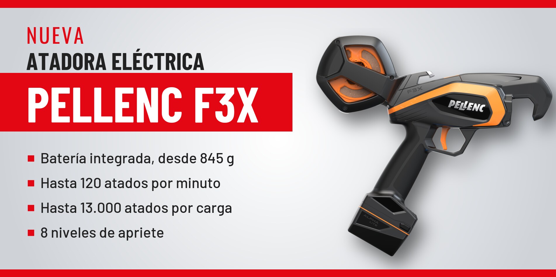 Atadora eléctrica Pellenc F3X
